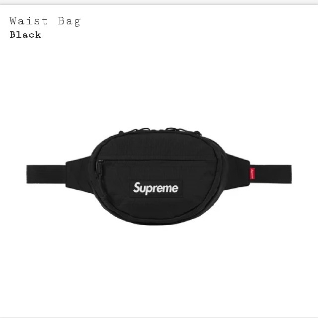 早い者勝ちです！Supreme18FW  ウエストバッグ  黒