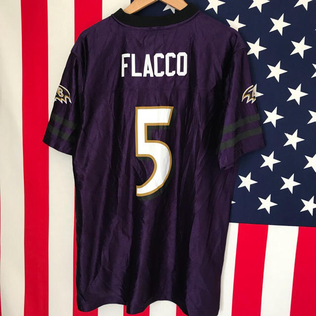 USA古着 アメフト ゲームシャツ FLACCO #5 スポーツ/アウトドアのスポーツ/アウトドア その他(アメリカンフットボール)の商品写真