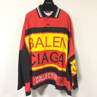 バレンシアガ(Balenciaga)の国内直営品 バレンシアガ オールオーバーロゴ ポロシャツ 18FW 新品未使用！(ポロシャツ)