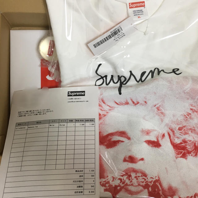 Supreme(シュプリーム)のSupreme Madonna Tee White XL メンズのトップス(Tシャツ/カットソー(半袖/袖なし))の商品写真