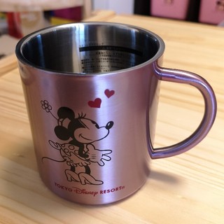 ディズニー(Disney)の蝶々様専用　美品　ミニーマウス　ステンレス　マグカップ(キャラクターグッズ)