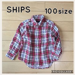 シップス(SHIPS)の秋色★シップス 男の子 ガーゼ 2枚仕立て チェックシャツ 100★普段着に(ブラウス)