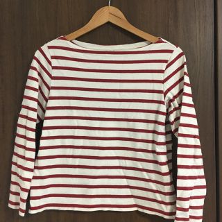 ユニクロ(UNIQLO)のUNIQLO ボートネック ボーダーカットソー(Tシャツ(長袖/七分))