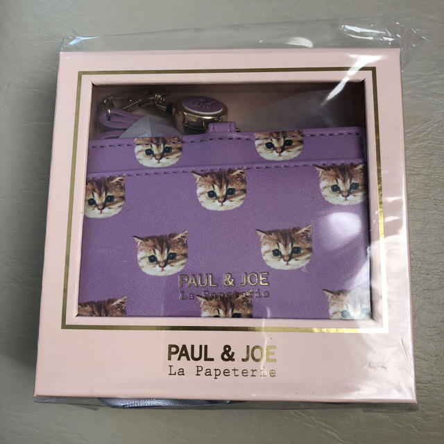 PAUL & JOE(ポールアンドジョー)のポール&ジョー リール付きIDケース ヌネット ネコ レディースのファッション小物(パスケース/IDカードホルダー)の商品写真