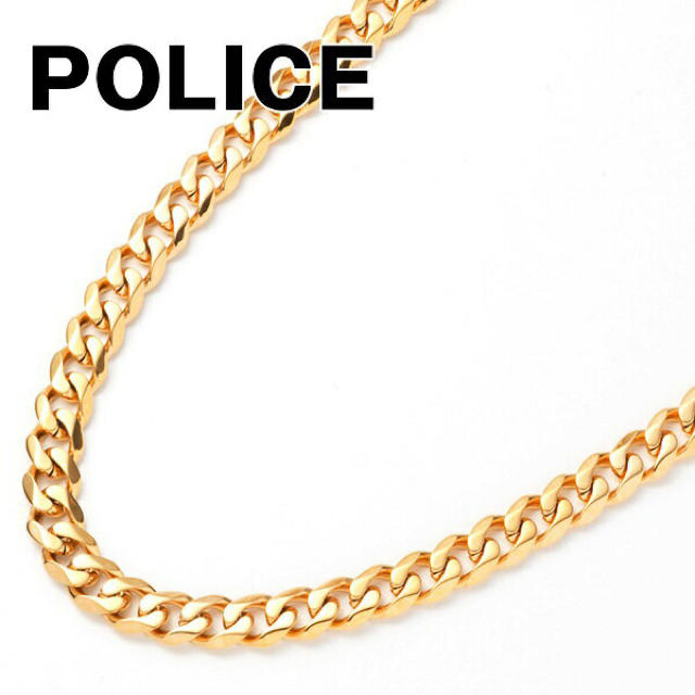 POLICE(ポリス)の超美品 POLICE 喜平 ネックレス ゴールド メンズのアクセサリー(ネックレス)の商品写真