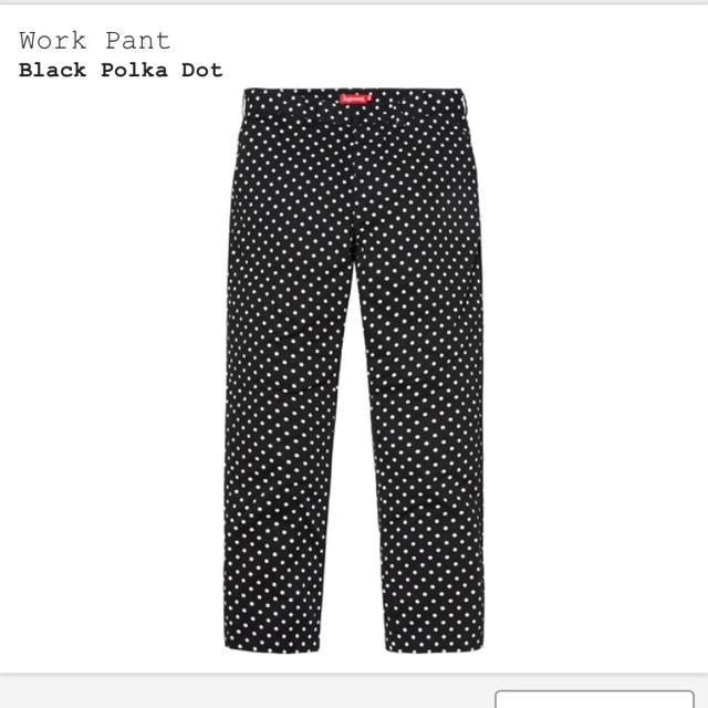 【送料込】32 Supreme Work Pant 黒 ドット