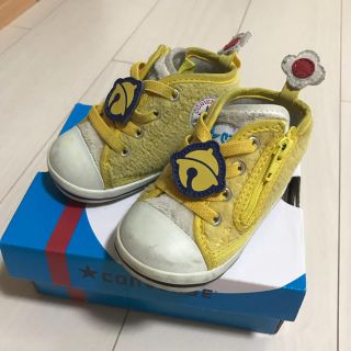 コンバース(CONVERSE)のコンバース ドラえもん スニーカー  ベビー 限定品 12cm イエロー(スニーカー)