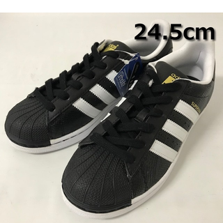 アディダス(adidas)のアディダス オリジナルス スーパースター【24.5cm】黒 白 180819(スニーカー)