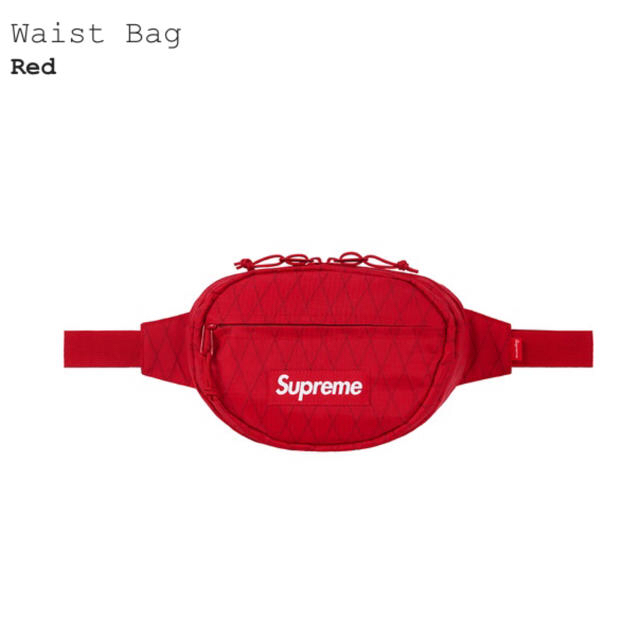 supreme waist bag 赤