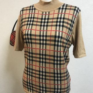 バーバリー(BURBERRY)のBurberrys☆ヴィンテージ半袖ニットⓂ︎(ニット/セーター)