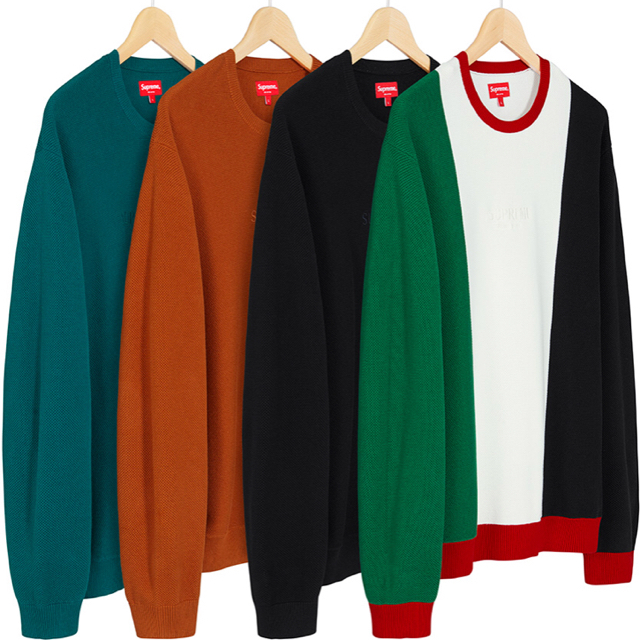 Supreme(シュプリーム)のsupreme 18fw Pique Crewneck【XL】 メンズのトップス(ニット/セーター)の商品写真