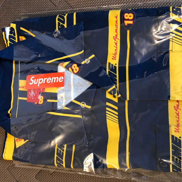 supreme Striped Racing Work Shirt【XL】