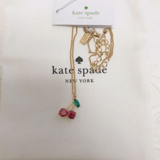 ケイトスペードニューヨーク(kate spade new york)の【新品】ケイトスペード♠︎さくらんぼ チェリー ネックレス(ネックレス)