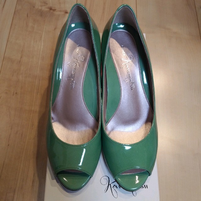 GINZA Kanematsu(ギンザカネマツ)の銀座かねまつオープントゥパンプス レディースの靴/シューズ(ハイヒール/パンプス)の商品写真