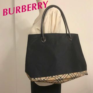 バーバリーブルーレーベル(BURBERRY BLUE LABEL)の三陽商会 BURBERRY 大きめ軽い定番チェック トートバッグ(トートバッグ)