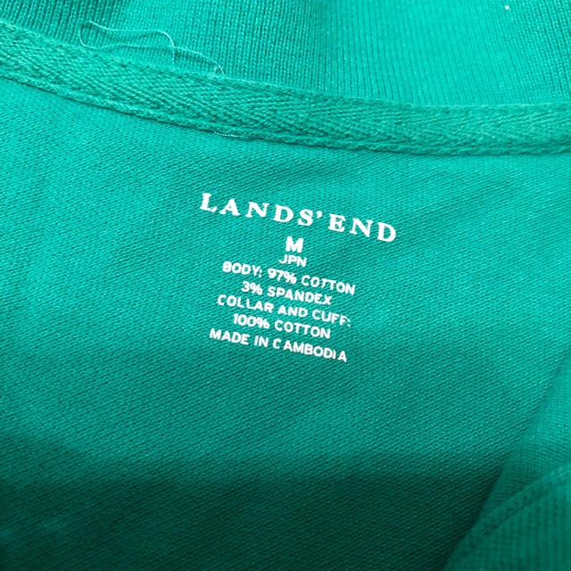 LANDS’END(ランズエンド)のLANDS’END  グリーンポロシャツ レディースMサイズ 断捨離中 レディースのトップス(ポロシャツ)の商品写真