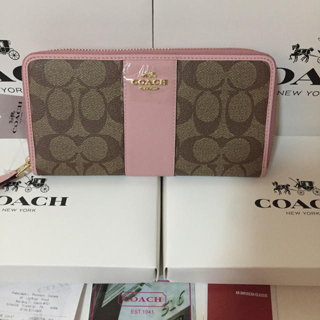 PVC×レザーカラーCOACH  コーチ  長財布