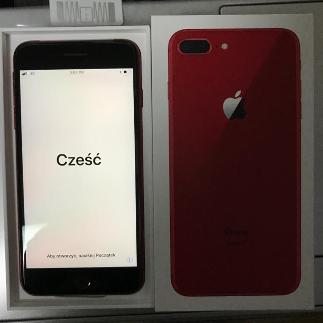 最終値下げ iPhone - 2台 レッド RED au 64GB Plus 8 iPhone SIMフリー