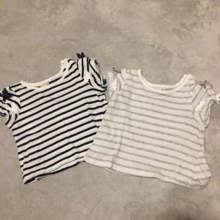 プティマイン(petit main)のプティマイン♡ボーダーパフ袖Tシャツセット(Ｔシャツ)