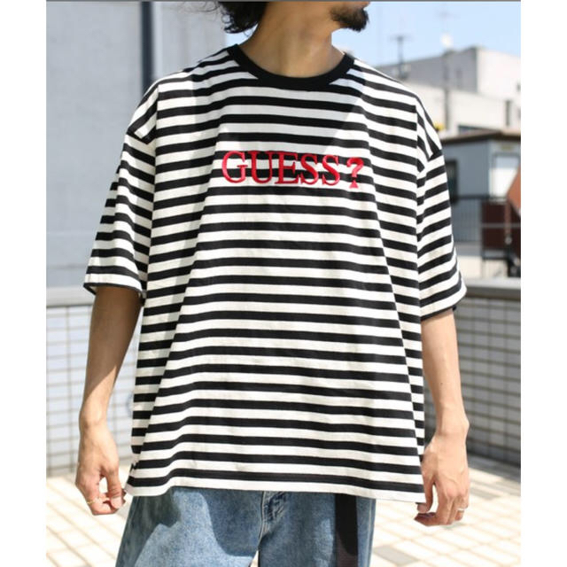 GUESS(ゲス)のGUESS×FREAK’S STORE/ビッグシルエット ボーダー半袖Tシャツ メンズのトップス(Tシャツ/カットソー(半袖/袖なし))の商品写真