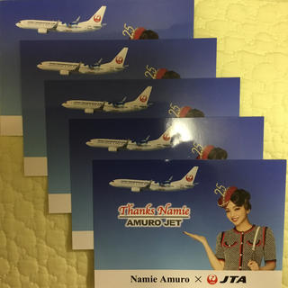 ジャル(ニホンコウクウ)(JAL(日本航空))の安室ジェットポストカード５枚セット(写真/ポストカード)