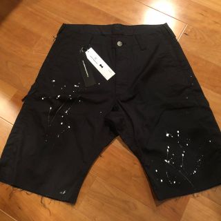 ユニフォームエクスペリメント(uniform experiment)の新品 黒 uniform experiment dripping shorts(ショートパンツ)