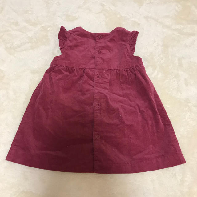 ZARA KIDS(ザラキッズ)の美品☆ Zara baby 秋冬ワンピース レッド キッズ/ベビー/マタニティのベビー服(~85cm)(ワンピース)の商品写真