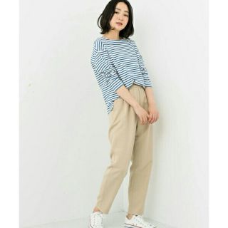 セブンデイズサンデイ(SEVENDAYS=SUNDAY)の新品！SEVENDAYS=SUNDAYタックテーパードパンツＬベージュ(クロップドパンツ)