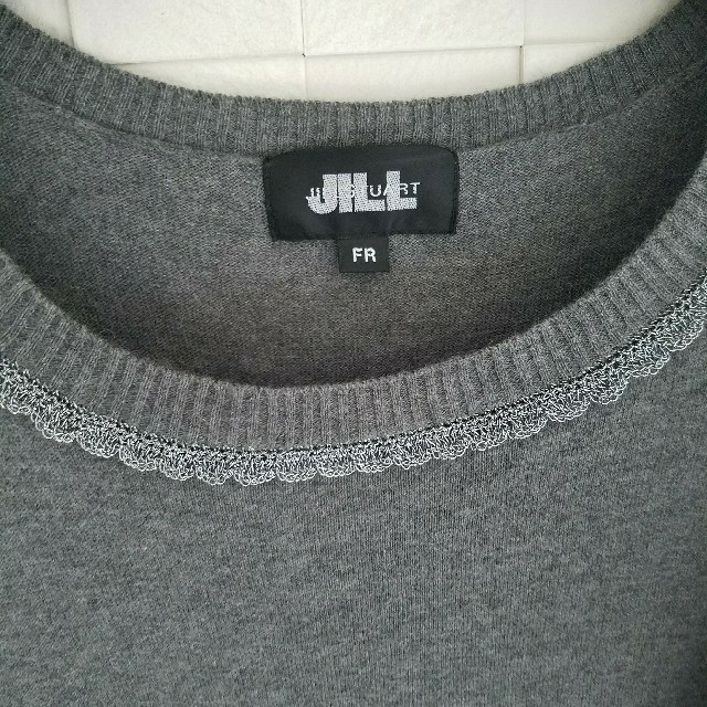 JILL by JILLSTUART(ジルバイジルスチュアート)のももマミー様専用♡美品♡ジルバイジルスチュアート F グレー フリル ニット レディースのトップス(ニット/セーター)の商品写真