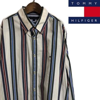 トミーヒルフィガー(TOMMY HILFIGER)の古着 Tommy Hilfiger トミー マルチストライプ シャツ レトロ(シャツ)