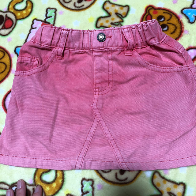 Skip Land(スキップランド)の（89）スキップランド ピンク デニムスカート100 キッズ/ベビー/マタニティのキッズ服女の子用(90cm~)(スカート)の商品写真