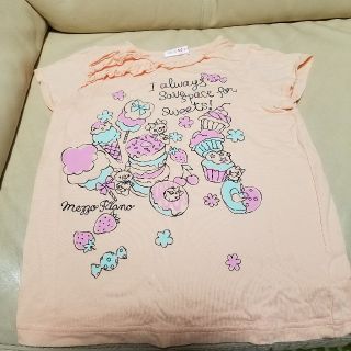 メゾピアノ(mezzo piano)の美品！メゾピアノ130サイズTシャツ(Tシャツ/カットソー)