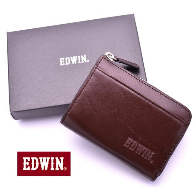 EDWIN(エドウィン)のエドウィン 小銭入れ メンズ コインケース EDWIN 本革 レザー ファスナー メンズのファッション小物(コインケース/小銭入れ)の商品写真