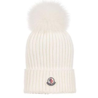 モンクレール(MONCLER)のMONCLER ポンポン付きウールハット(ニット帽/ビーニー)