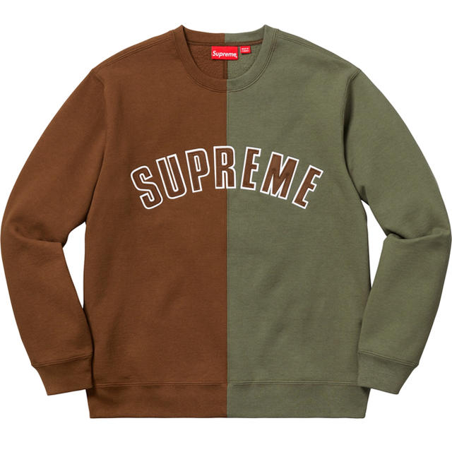 Supreme(シュプリーム)のsupreme split Crewneck Sweatshirt Lサイズ  メンズのトップス(スウェット)の商品写真