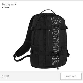 Supreme - supreme backpack black 18fw 黒 新品未使用の通販 by 天竜 ...