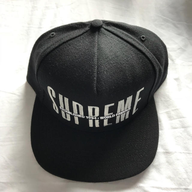 supreme global 5-panel cap black 黒 新品未使用メンズ