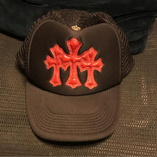 クロムハーツ(Chrome Hearts)の本物クロムハーツ3セメタリークロス十字架キャップ正規chromehearts帽子(キャップ)