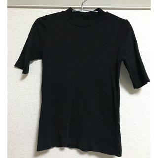 ユニクロ(UNIQLO)の【UNIQLO】【ユニクロ】黒 リブ Tシャツ(Tシャツ(半袖/袖なし))