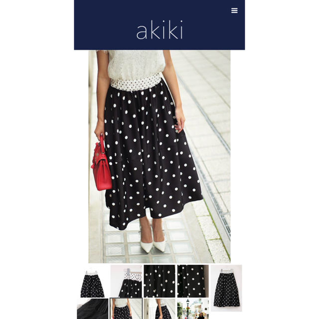 LE CIEL BLEU(ルシェルブルー)のakiki ドットスカート レディースのスカート(ロングスカート)の商品写真