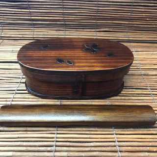 小判わっぱ弁当箱 さくら 漆塗り 箸箱セット付(弁当用品)