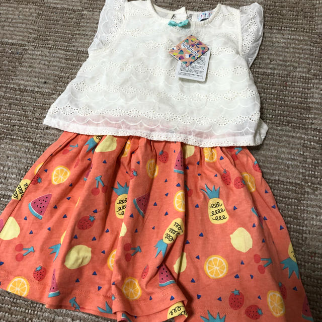 futafuta(フタフタ)のフタフタ◎ワンピース95◎新品 キッズ/ベビー/マタニティのキッズ服女の子用(90cm~)(ワンピース)の商品写真