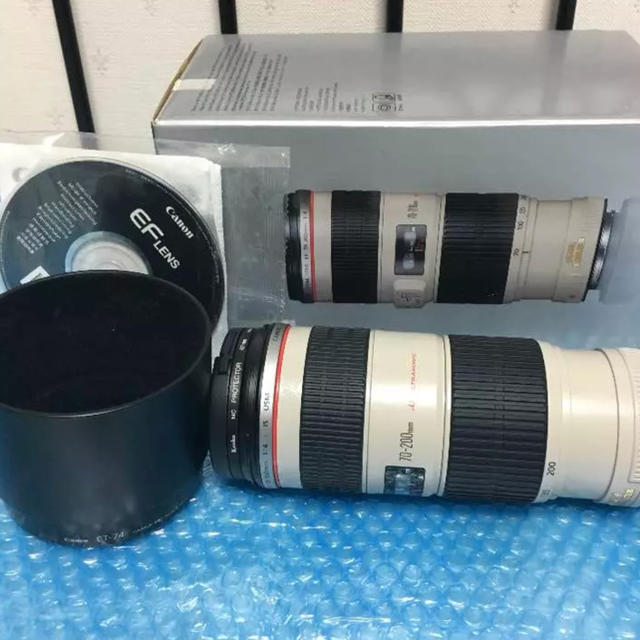 割引クーポン Canon 純正白レンズ EF70-200mm 1:4L IS USM レンズ(ズーム)