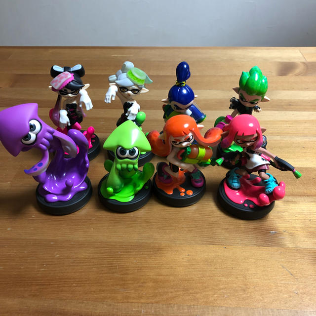 Nintendo Switch(ニンテンドースイッチ)のamiibo スプラトゥーン 8点セット エンタメ/ホビーのおもちゃ/ぬいぐるみ(キャラクターグッズ)の商品写真