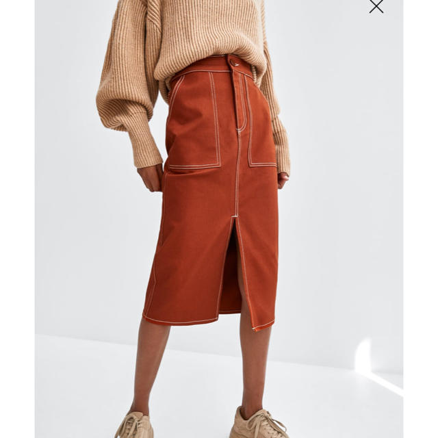 ZARA(ザラ)のZARA♡フロントスリットスカート レディースのスカート(ひざ丈スカート)の商品写真