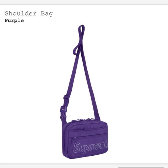 紫 supreme shoulder bag