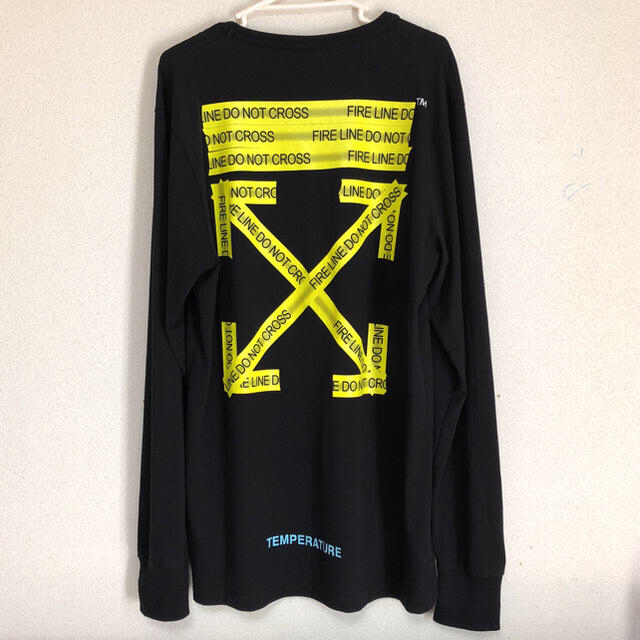 Off-white temperature firetape ロンTメンズ