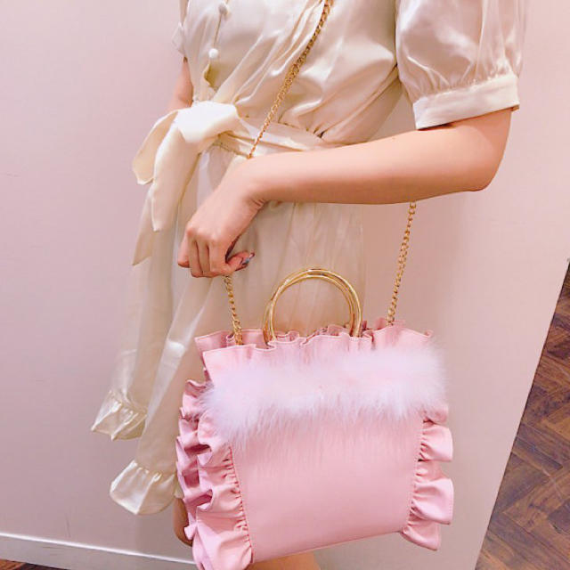 swankiss♡leather frill BAG