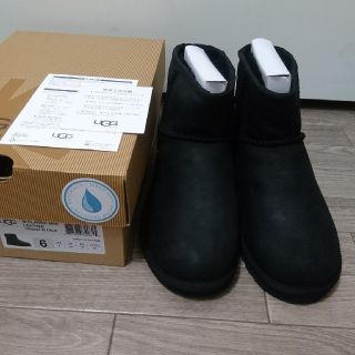 アグ(UGG)の☆新品未使用☆アグ UGG ムートン×レザー 防水 ブーツ 6(ブーツ)