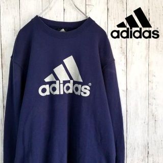 アディダス(adidas)の【大人気】 adidas アディダス ビッグロゴ トレーナー Lサイズ(スウェット)